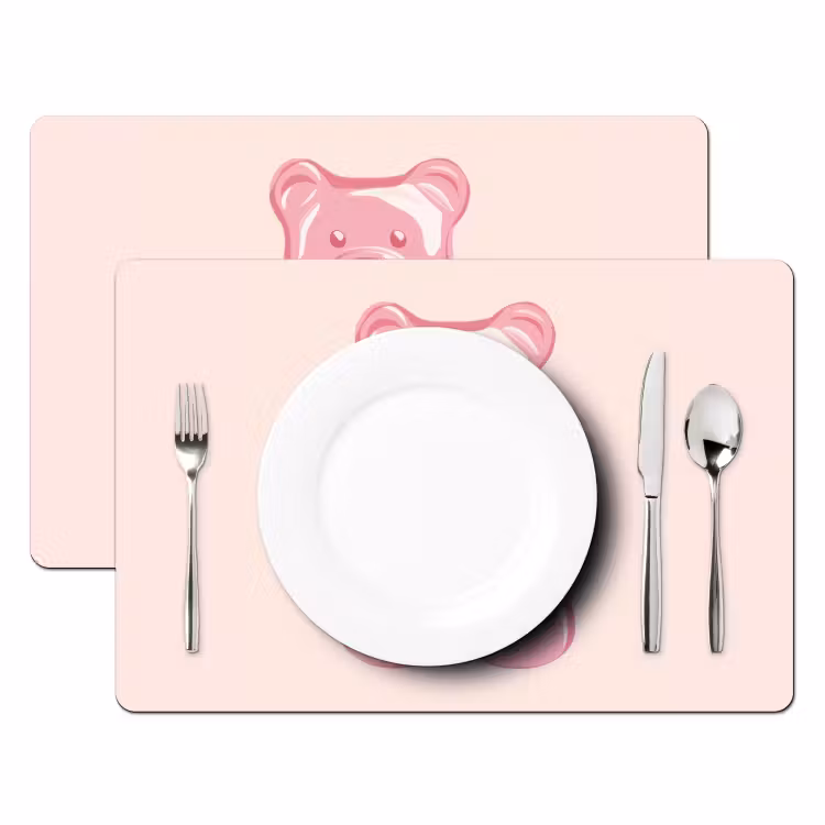 Tischset - Bär - Rosa - Bonbon - 6 Stück — 2
