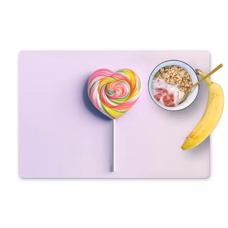 Tischset - Herz - Lutscher - Bonbon - 6 Stück — 1