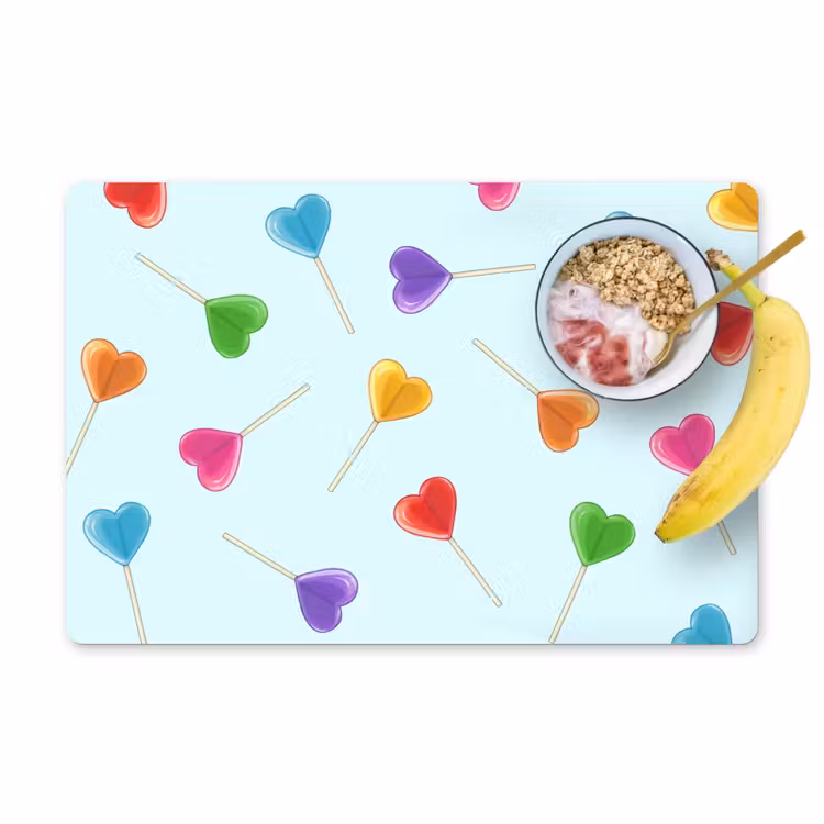 Tischset - Lollipop - Regenbogen - Bonbon - 6 Stück — 1