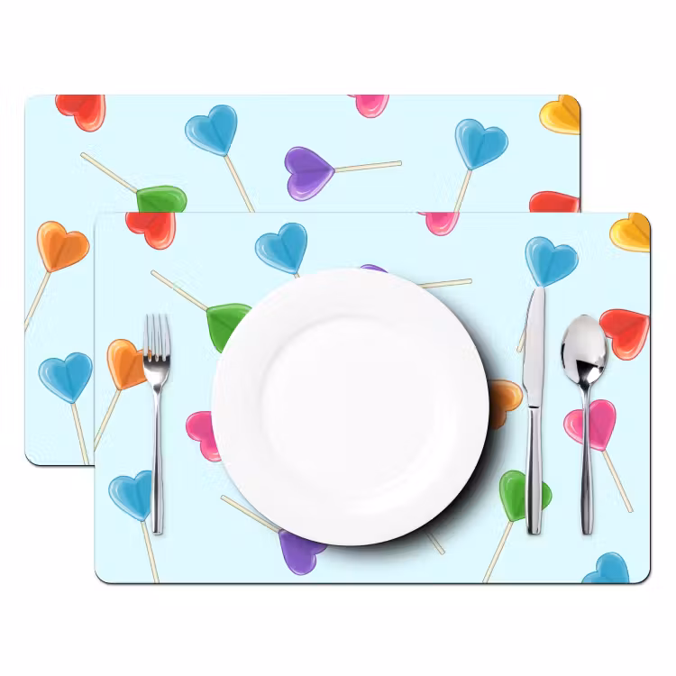 Tischset - Lollipop - Regenbogen - Bonbon - 6 Stück — 2