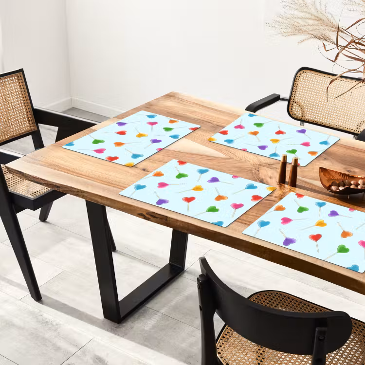 Tischset - Lollipop - Regenbogen - Bonbon - 6 Stück — 4