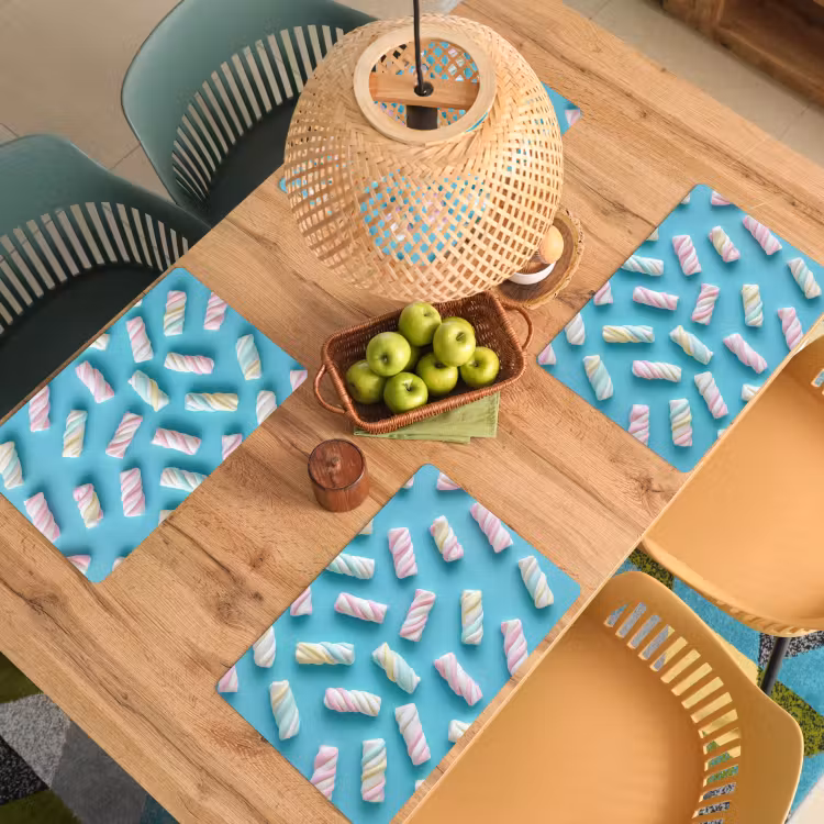 Tischset - Speck - Pastell - Bonbon - Blau - 6 Stück — 3