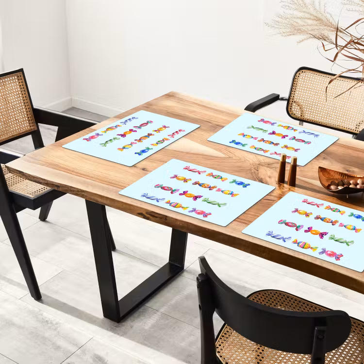 Tischset - Süßigkeiten - Realistisch - Farbenfroh - 6 Stück — 4