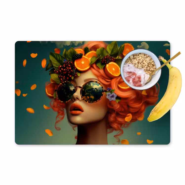 Tischset - Weiblich - Orange - Beere - Orange - 6 Stück — 1