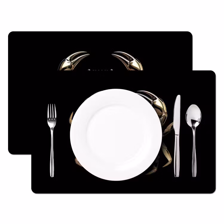 Tischset - Gold - Krabbe - Tiere - Schwarz — 2