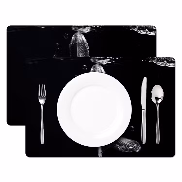 Tischset - Koi - Fisch - Wasser - Schwarz — 2