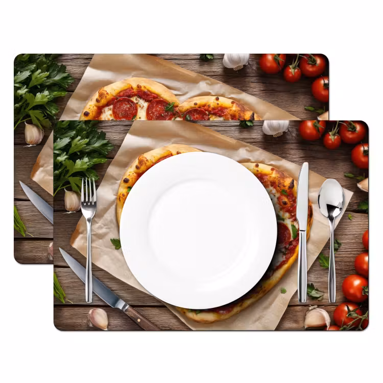 Tischset - Pizza - Herz - Peperoni - Tomate — 2