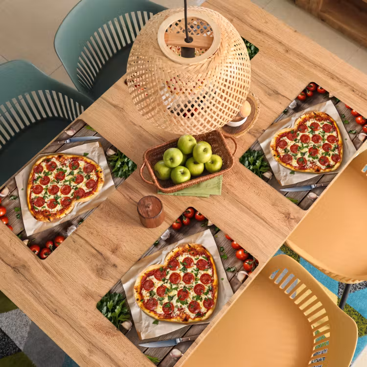 Tischset - Pizza - Herz - Peperoni - Tomate — 3