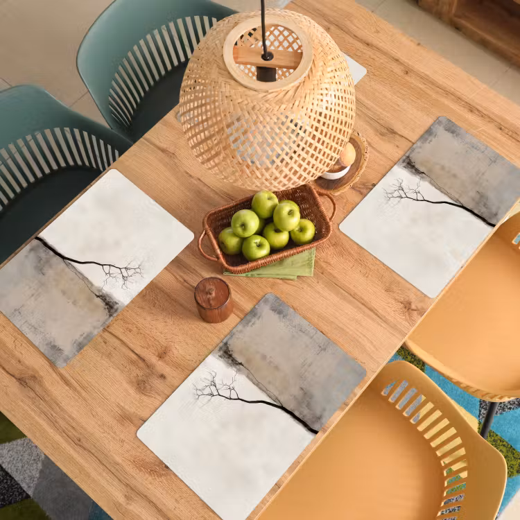 Tischset - 6 Stück - Wabi sabi - Pflanze - Beige - 6 Stück — 3
