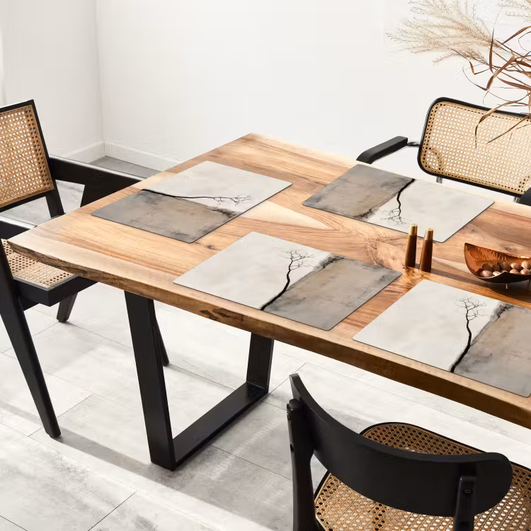 Tischset - 6 Stück - Wabi sabi - Pflanze - Beige - 6 Stück — 4
