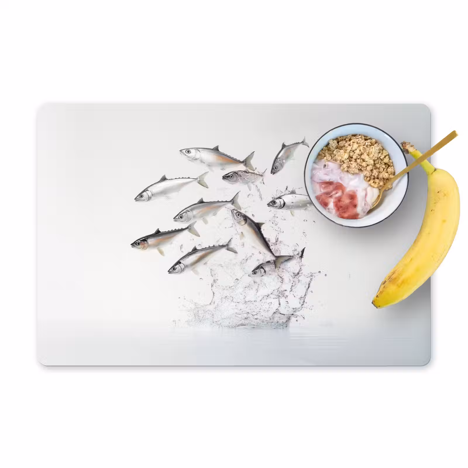 Tischset - Fisch - Wasser - Weiß — 1