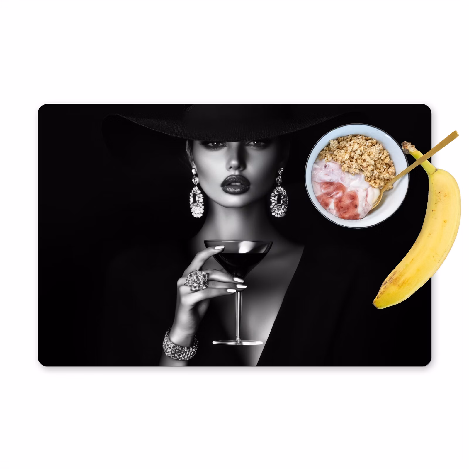 Tischset - Frau - Cocktail - Schick — 1