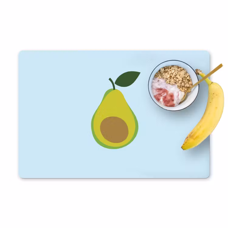 Tischset - Avocado - Illustration - Grün - Frucht - 6 Stück — 1