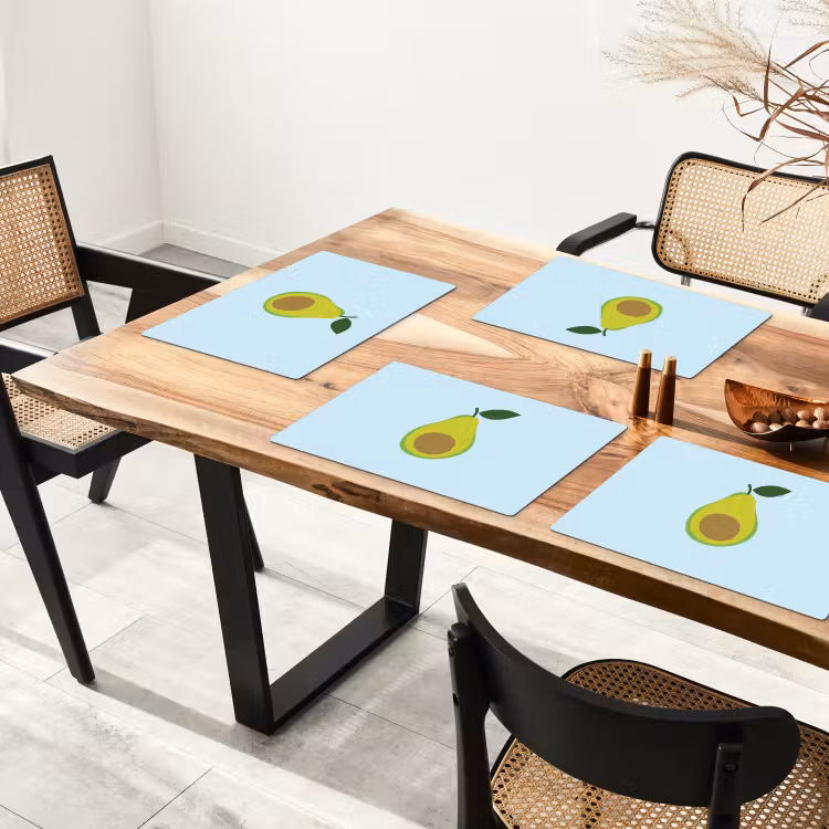 Tischset - Avocado - Illustration - Grün - Frucht - 6 Stück — 4