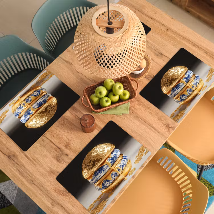 Tischset - Delfter Blau - Gold - Citizen - 6 Stück — 3