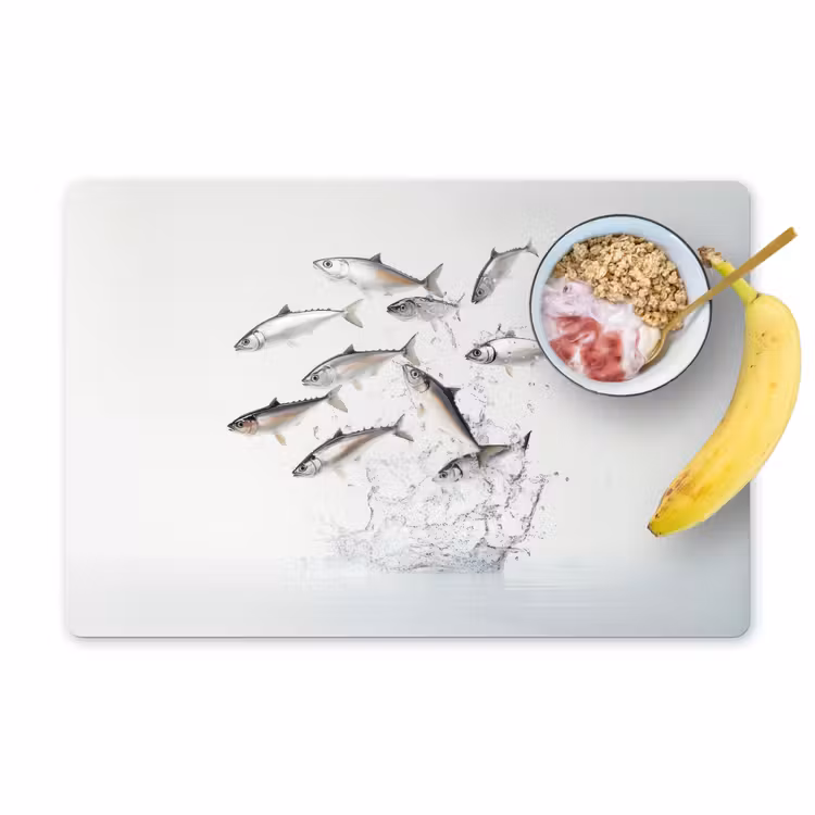 Tischset - Fisch - Wasser - Weiß — 1