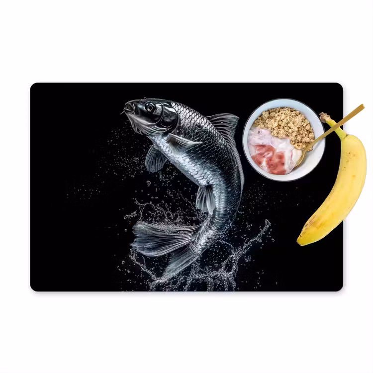 Tischset - Fische - Koi - Schwarz - Wasser — 1