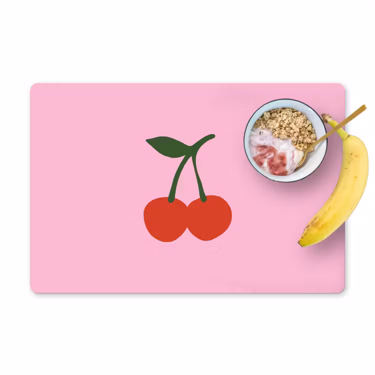 Tischset - Kirschen - Rosa - Illustration - 6 Stück — 1