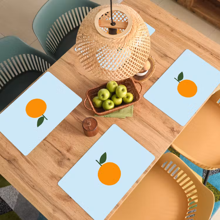 Tischset - Obst - Orange - 6 Stück — 3