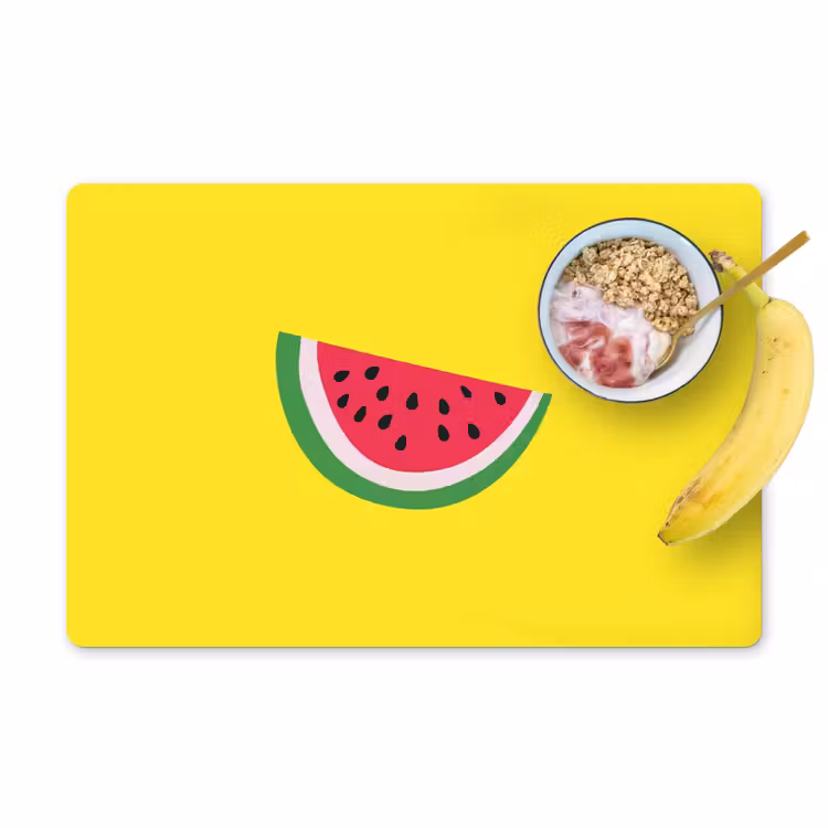 Tischset - Obst - Wassermelone - Gelb - 6 Stück — 1