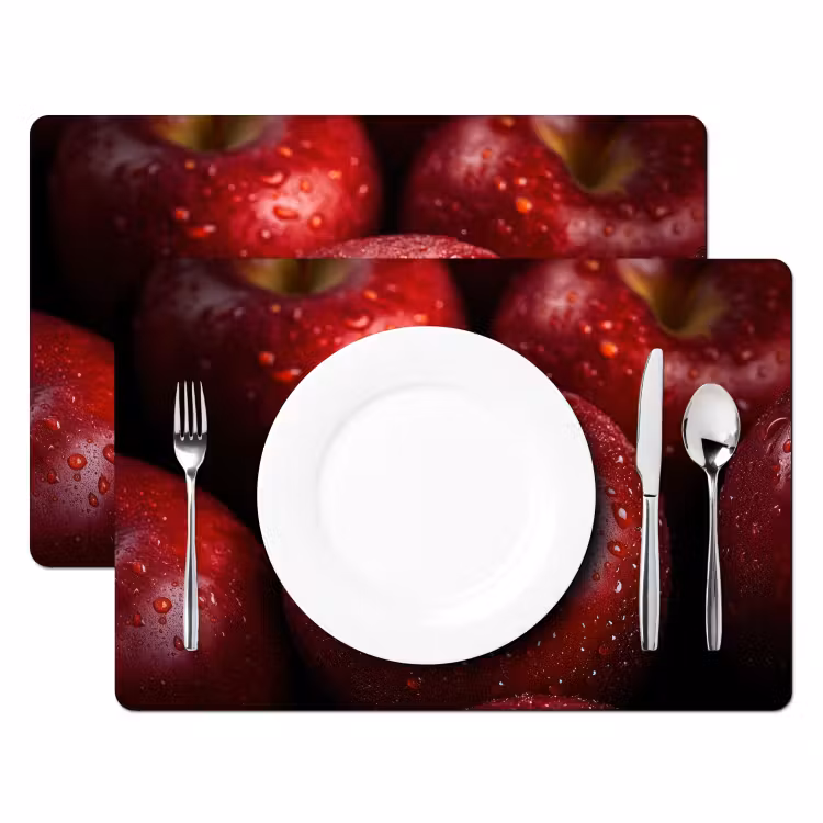Tischset - Rot - Äpfel - Obst — 2