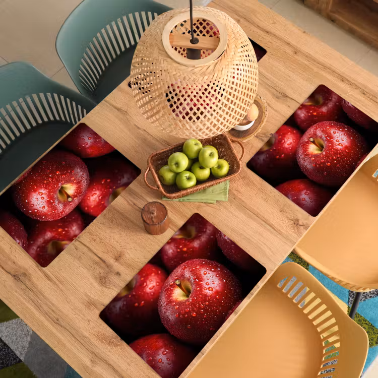 Tischset - Rot - Äpfel - Obst — 3