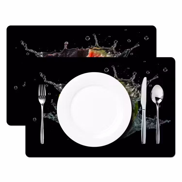 Tischset - Wassermelone - Schwarz - Wasser - Obst - Melone — 2