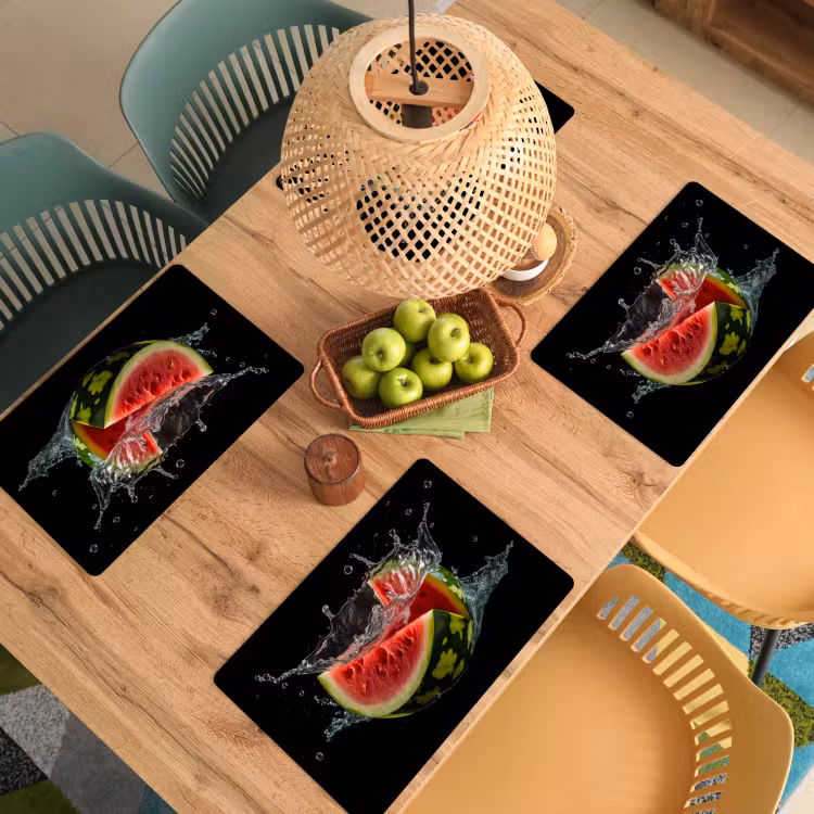 Tischset - Wassermelone - Schwarz - Wasser - Obst - Melone — 3