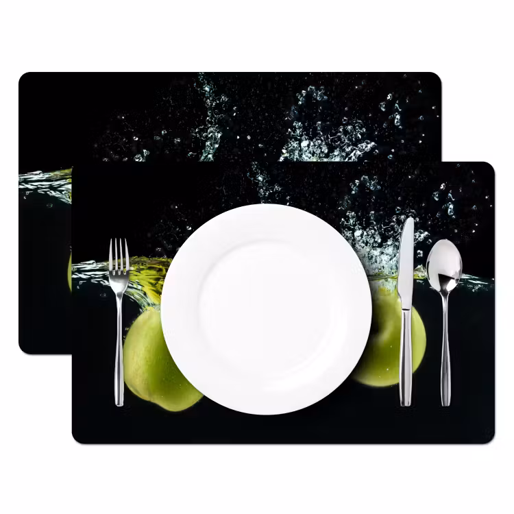 Tischset - Äpfel in Aqua — 2