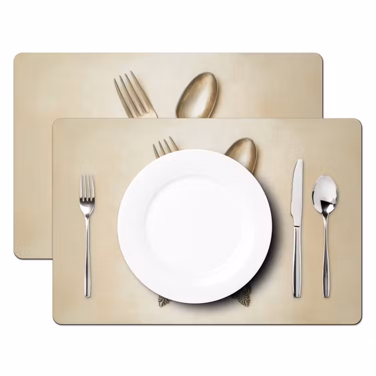 Tischset - Beige - Vintage - Besteck — 2
