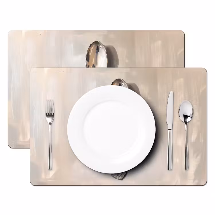 Tischset - Löffel - Farbe - Silber — 2