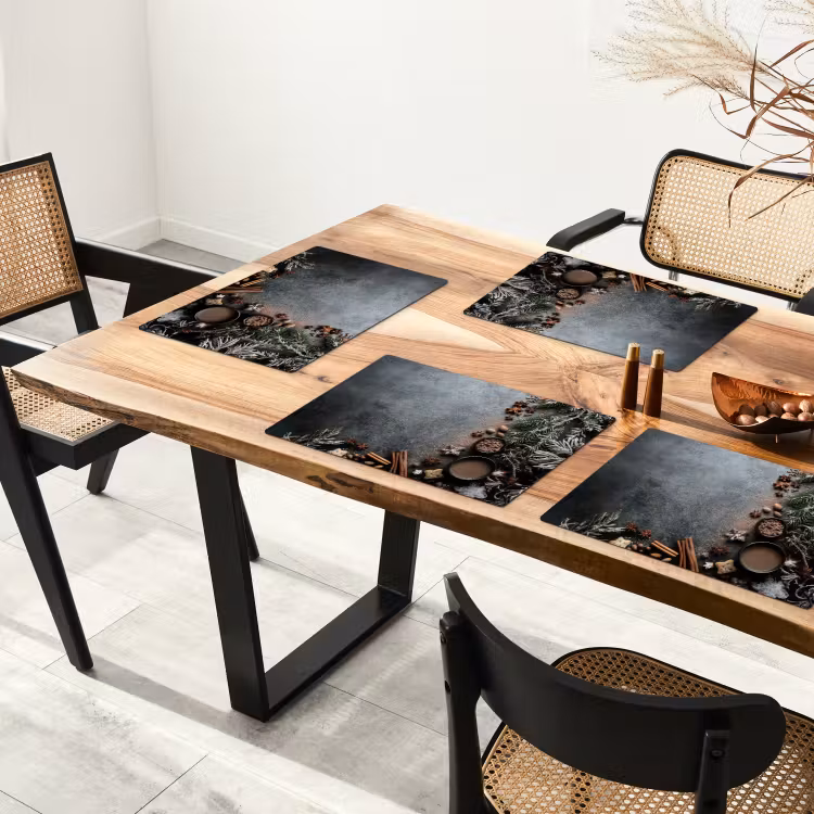 Tischset - Winter - Kräuter - Schnee - Schokolade - 6 Stück — 4