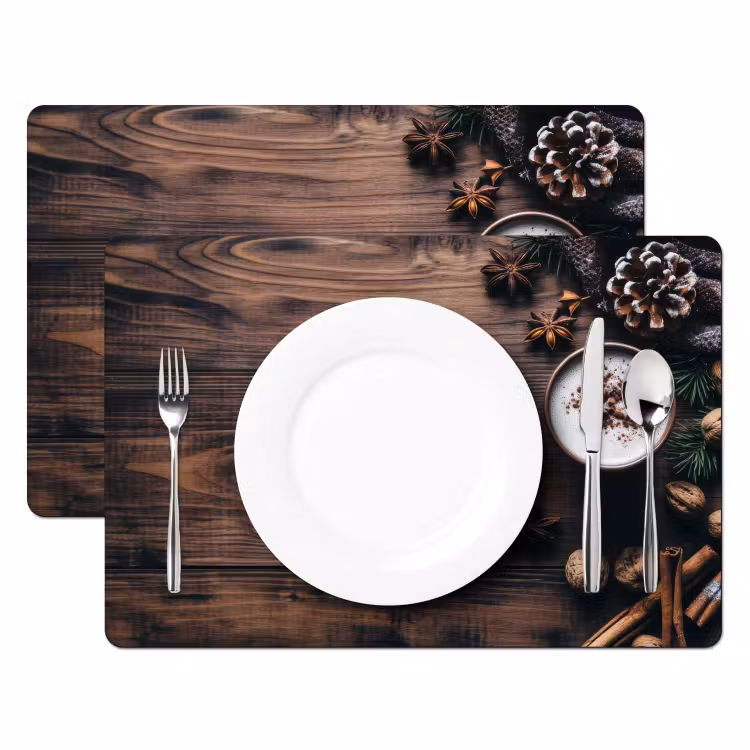 Tischset - Holz - Rustikal - Warm - Natürlich - 6 Stück — 2
