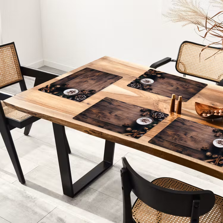 Tischset - Holz - Rustikal - Warm - Natürlich - 6 Stück — 4