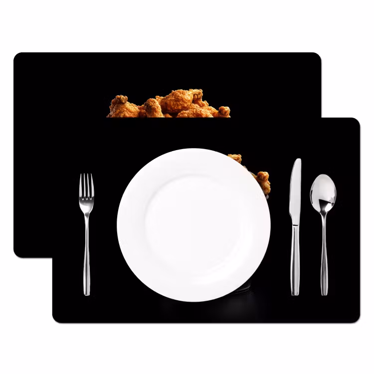 Tischset - Huhn - Eimer - Delfter Blau - Schmackhaft - 6 Stück — 2