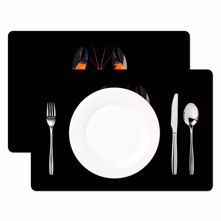 Tischset - Krebs - Orange - Schwarz - Modern — 2