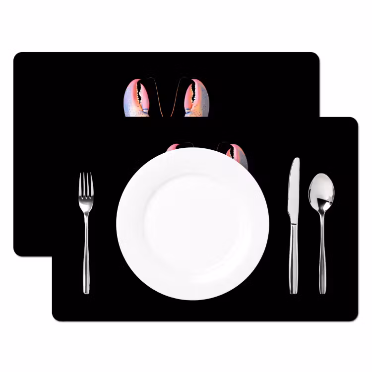 Tischset - Krebs - Rosa - Weich - Schwarz — 2