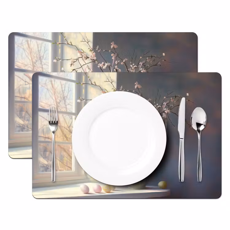 Tischset - 6 Stück - Stillleben - Vase - Osterzweig - 6 Stück — 2