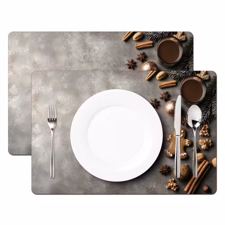 Tischset - Winter - Weihnachten - Warm - Essen - 6 Stück — 2