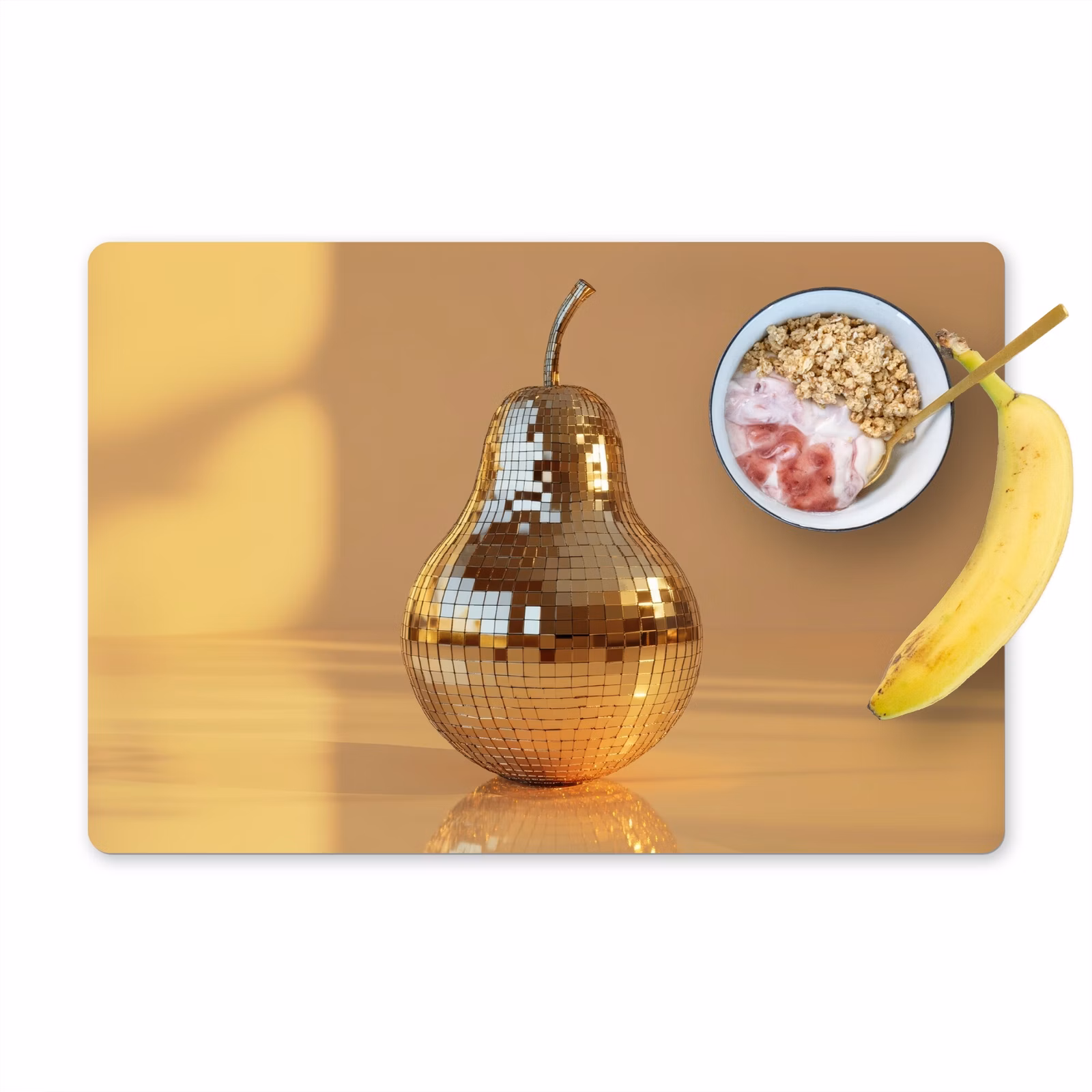 Tischset - Gold - Disco - Glitzer - Birne - 6 Stück — 1