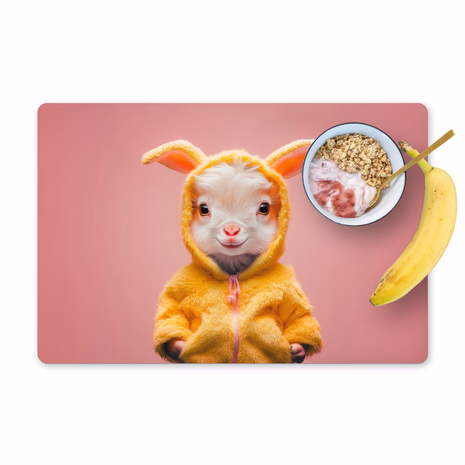 Tischset - Kostüm - Ziege - Osterhase - 6 Stück — 1