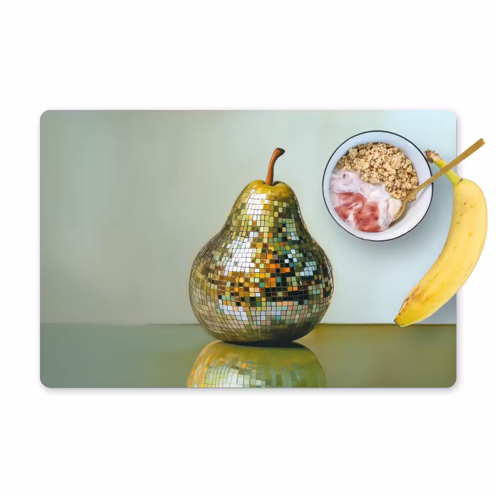 Tischset - Obst - Disco - Kunst - Glitzer - 6 Stück — 1