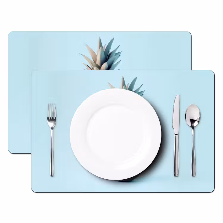 Tischset - Blau - Ananas - Disco - Discoball - 6 Stück — 2