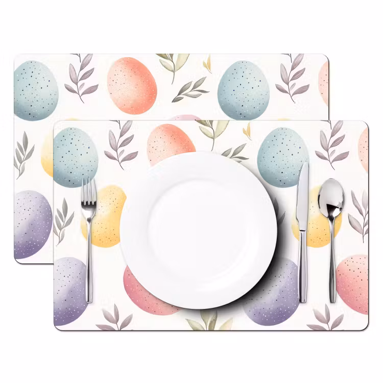 Tischset - 6 Stück - Eier - Bunt - Muster - 6 Stück — 2