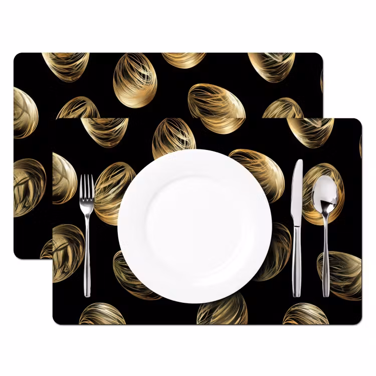 Tischset - 6 Stück - Eier - Gold - Muster - 6 Stück — 2