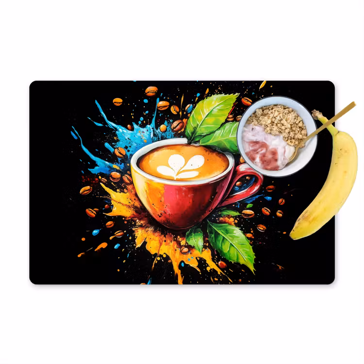 Tischset - Kaffee - Graffiti - Trinken - Abstrakt - 6 Stück — 1