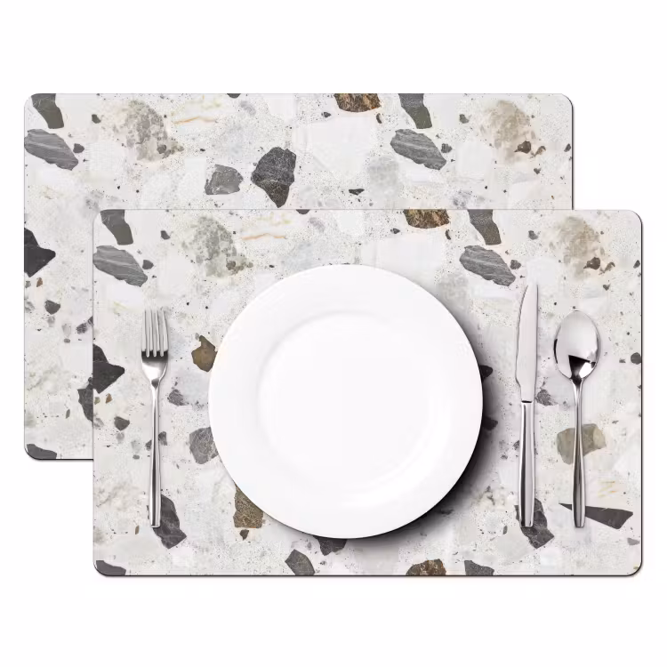 Tischset - Marmor - Terrazzo - Dekoration - Raumgestaltung - 6 Stück — 2