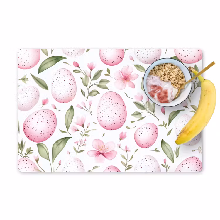 Tischset - 6 Stück - Muster - Eier - Rosa - Ostern - 6 Stück — 1