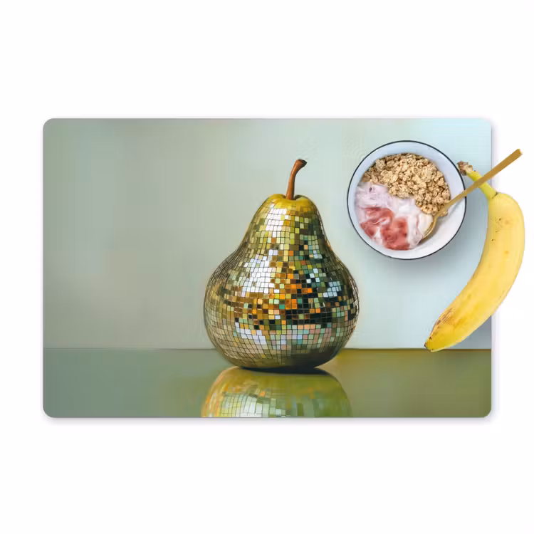 Tischset - Obst - Disco - Kunst - Glitzer - 6 Stück — 1