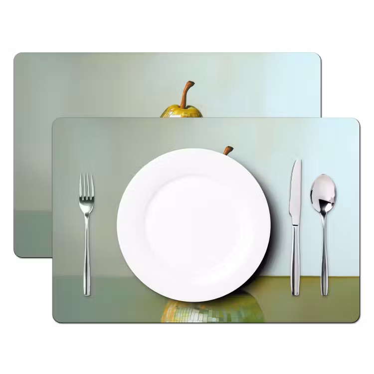 Tischset - Obst - Disco - Kunst - Glitzer - 6 Stück — 2